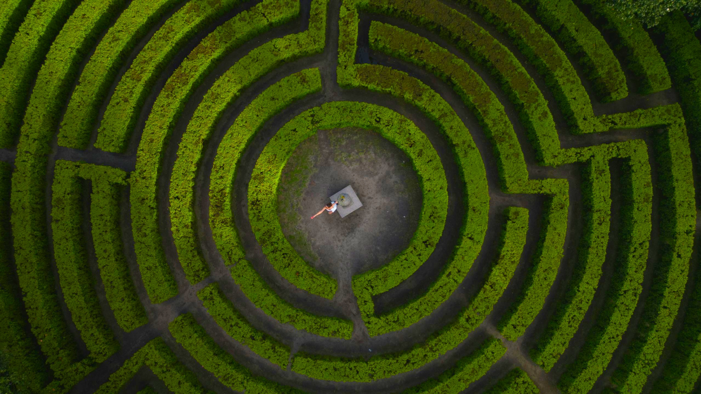 Labyrinth von oben