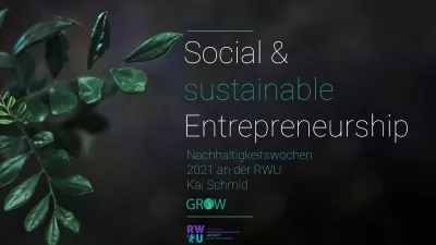 Sustainable Entrepreneurship