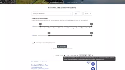 Freitagplaner Projekt Calculator