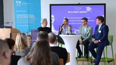 RWU-Weiterdenkertagung 2024, Podiumsdiskussion zum Thema: "Transformation im Sozial- und Gesundheitswesen"