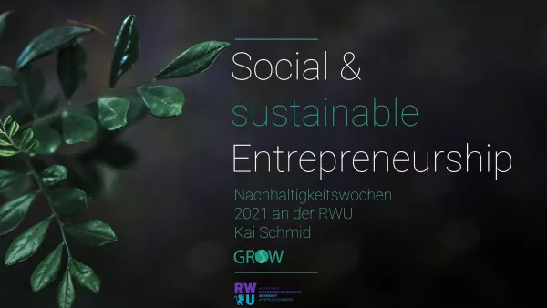 Sustainable Entrepreneurship