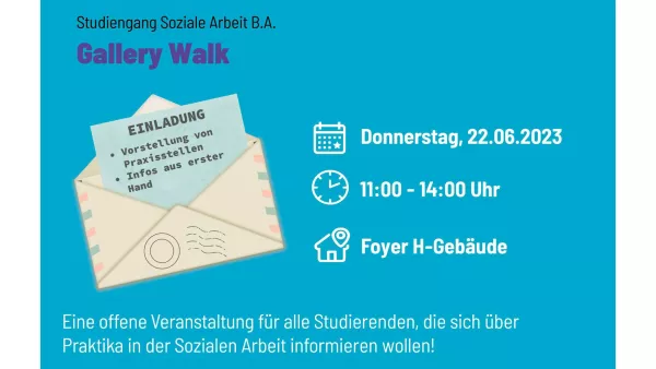 Gallery Walk des Studiengangs Soziale Arbeit (B.A.)