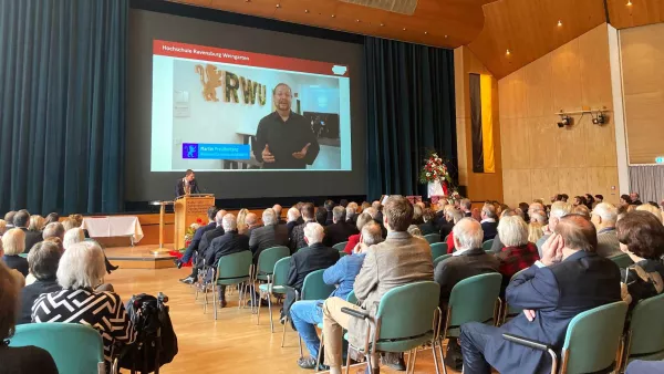 Die RWU beteiligt sich mit einem Videobeitrag beim Neujahrsempfang der Stadt Weingarten